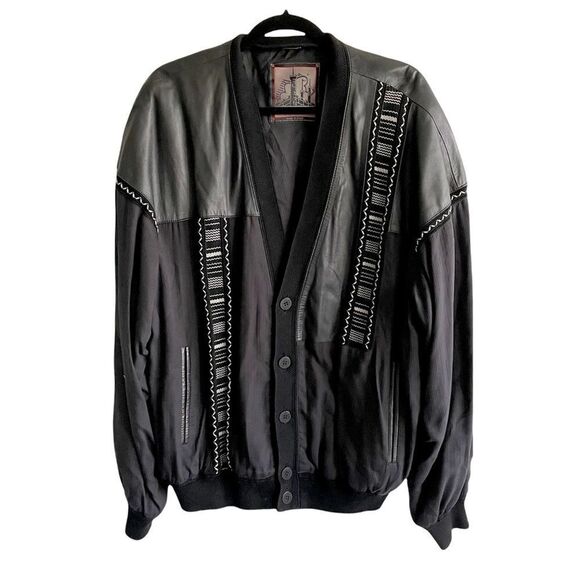 TORRAS Spain Leather Lightweight Bomber Jacket Black 56 EU - Picture 2 of 8